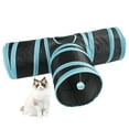thumbnail image 1 of Pet Cat Tunnel, 3 Way Collapsible Peek Hole Toy with Ball for Cat, Puppy, Kitty, Kitten, Rabbit, 1 of 7