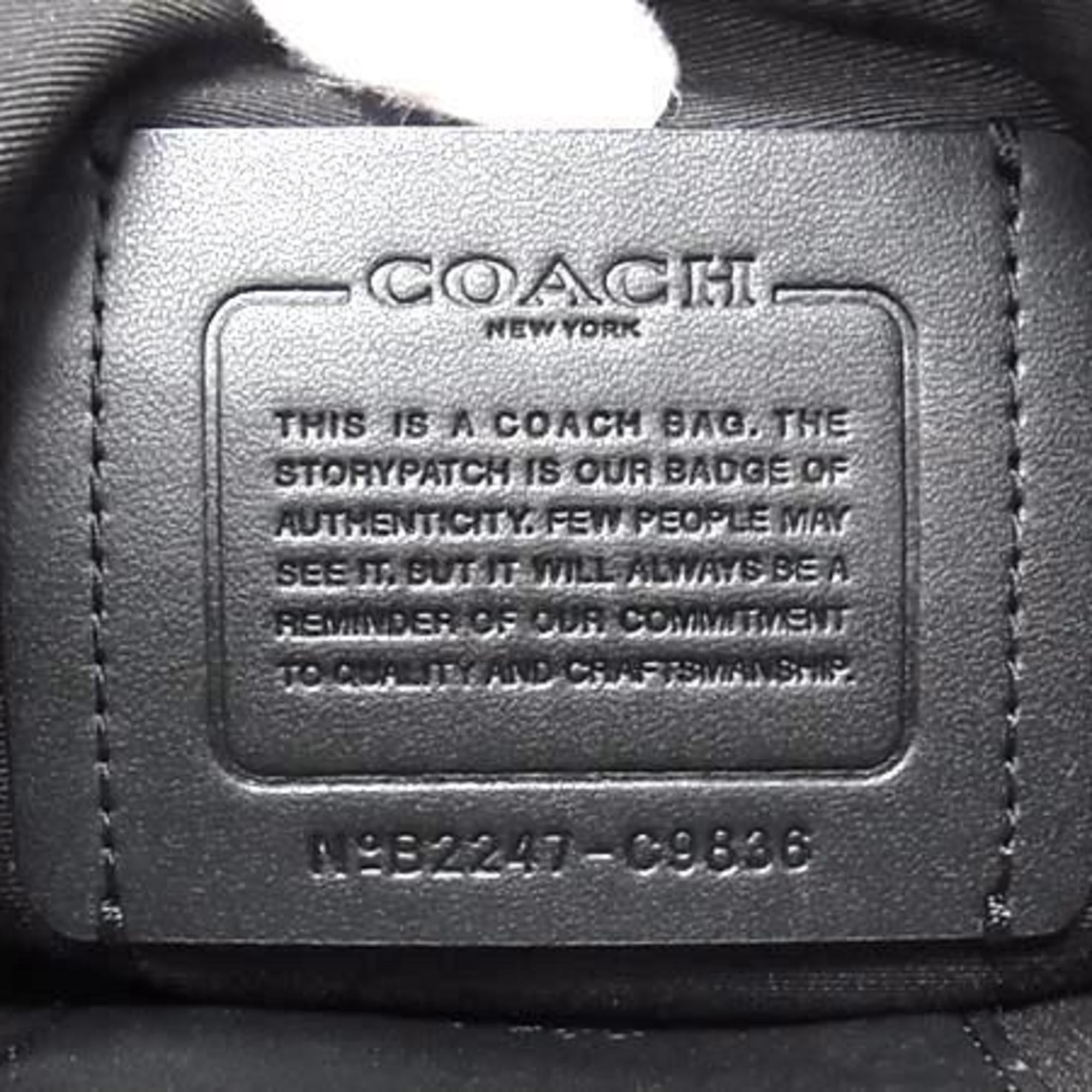 Pre-Owned COACH Max Shoulder Bag C9836 Blue/Black Nylon/Leather