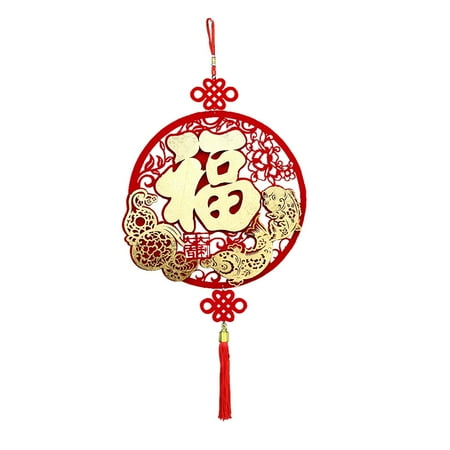 

CHXonu Spring Festival New Year Year Of The And Blessing Pendants Flocking Pendants Housewarming New Layout Living Room Decoration Vintage Teardrop Chandelier Small Christmas Decorations Glass Vintage