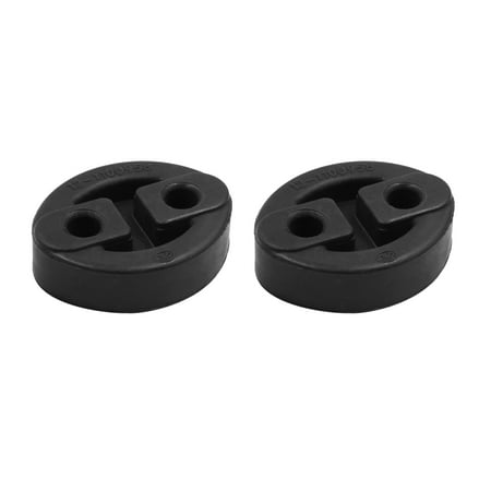 Exhaust Rubber Pipe - 2pcs 2 Holes Universal Rubber Car Pipe Brackets Exhaust Mounting Hanger