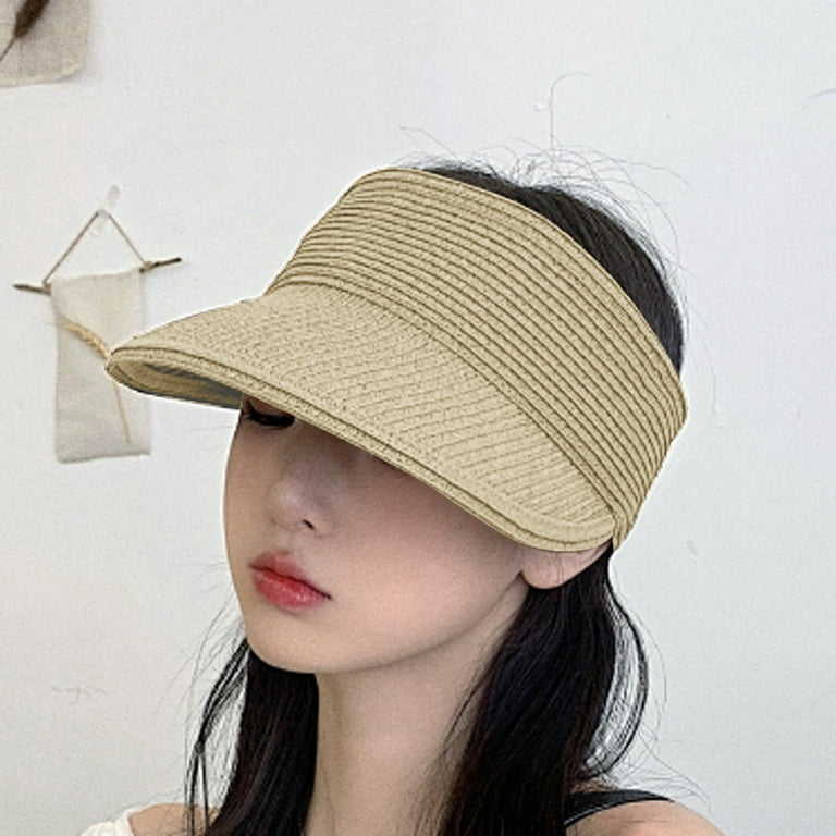 Women Sun Hat Solid Color Ladies Fisherman Wide Roll-up Foldable Elegant  Beach Hat Leisure Vacation Daily Cap 