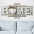 thumbnail image 4 of Decor Heart of Home Love Wall Art ,5 Panels Framed Canvas Painting for Living Room Decoration Modern Artwork 3D, 4 of 7