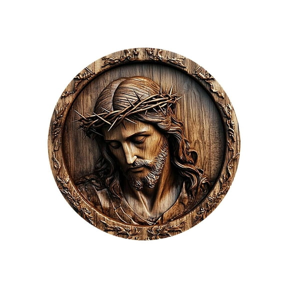 FeiFu Nativity Ornament Holiday Decor Religious Keepsake Gift Idea Acrylic Hanging Art Ornament for Trees Walls Doors