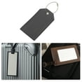 thumbnail image 5 of Unique Bargains 1 Pc Solid Color Irregular Luggage Tag for Travel Black PU, 5 of 5