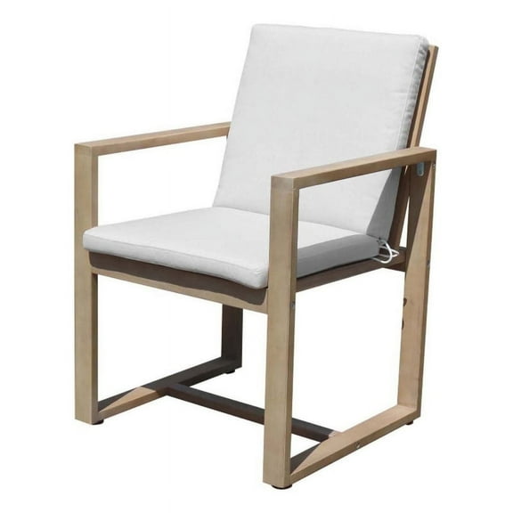 Pangea Home Harbor 35" Modern Acacia Wood Dining Chair in Natural Finish