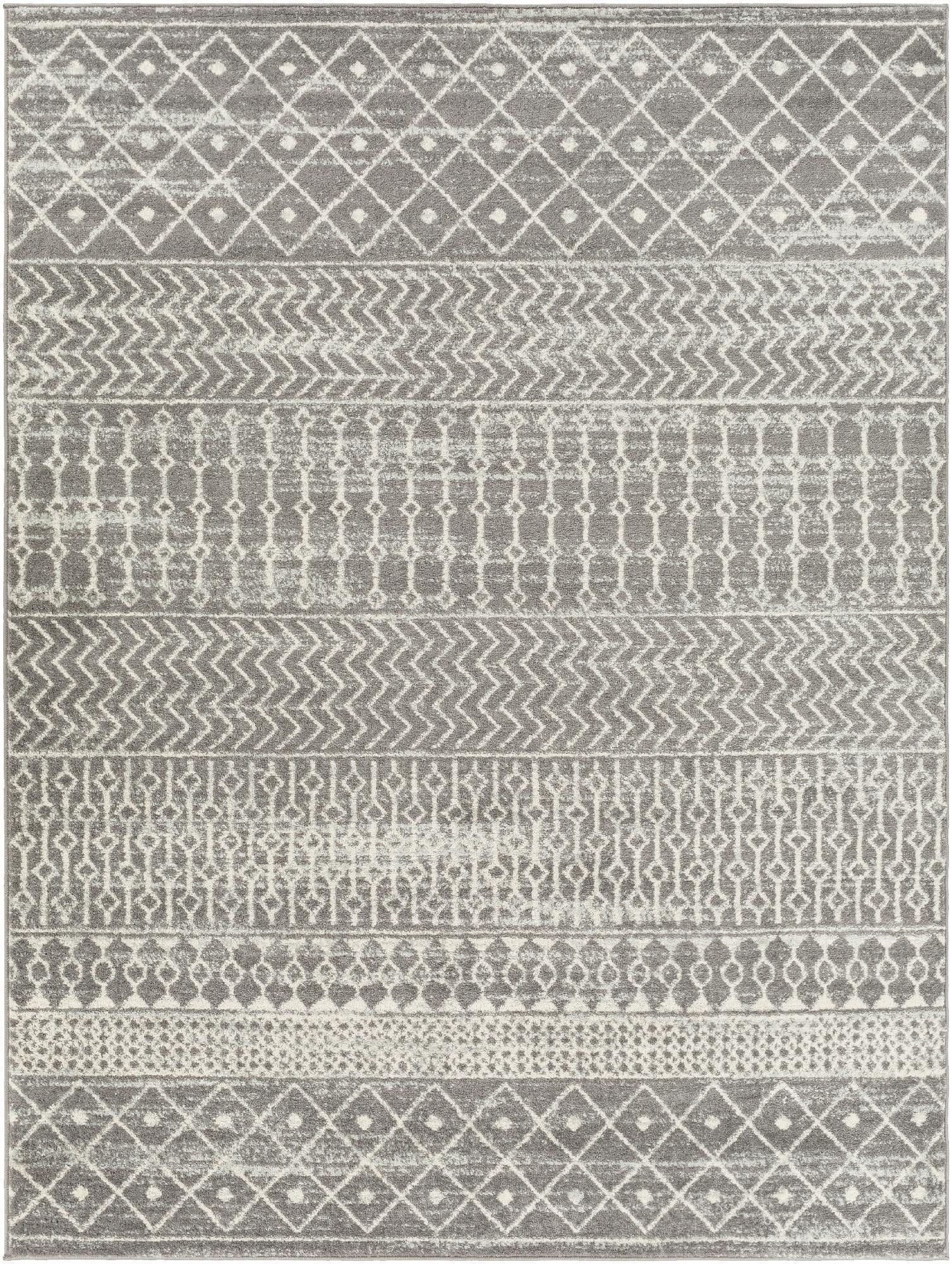 Mark&Day Area Rugs, 9x12 Lynar Modern Medium Gray Area Rug (9' x 12