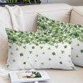 thumbnail image 2 of St. Patrick's Day Pillow Covers 16"x24", Spring Farmhouse Luck Leaves Falling Soft Brushed Microfiber Breathable Throw Pillow Covers, Decorative Pillowcase with Zipper for Couch Sofa Bedroom, 2 of 9