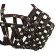 thumbnail image 2 of Secure Leather Mesh Basket Dog Muzzle - Rottweiler Male(Circumference 14.5", Snout Length 3.5"), 2 of 3