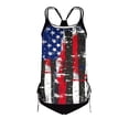 thumbnail image 5 of 250 Anniversary USA Womens Tankini Swimsuits Colorful America Flag Printed Swimwear Two Piece Tummy Control Bathing Suit Beach Blouson Top with Shorts Modest Bathing Suit 2026 Black L, 5 of 6