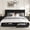 Black flannel, variant on Kselythan Full Velvet Upholstered Bed Frame, Tufted Wingback Headboard Platform Bed with Storage Drawers, Wood Slats, No Box Spring Needed for Bedroom