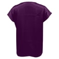 thumbnail image 7 of Satin T Shirts for Women 2026 Summer Short Sleeve V Neck Business Dressy Casual Office Work Tshirt Blouse, 7 of 7