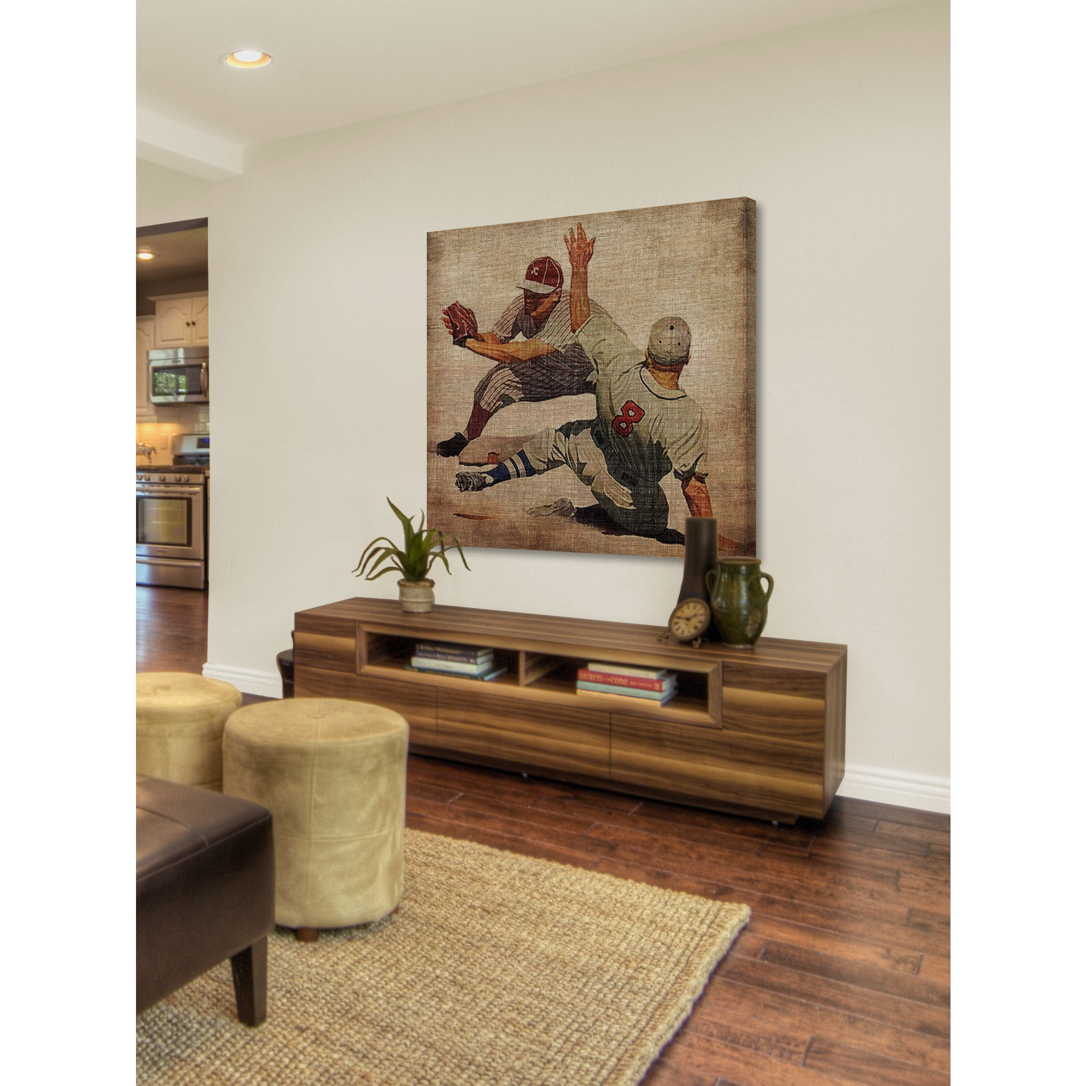 Marmont Hill "Vintage Baseball Slide" Painting Print on Wrapped Canvas