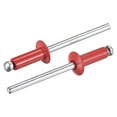 thumbnail image 1 of Unique Bargains Rivets Aveugles à Tête Ronde Plate en Aluminium de 4 Mm x 10 Mm, Pack de 25 Rouge, 1 of 5