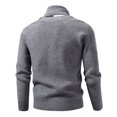 thumbnail image 2 of ZUKMRJPC Men's Knitted Turtleneck Sweater Long Sleeve Solid Color Scarf Shawl Collar Pullover Fall Winter Slim Fit Chunky Knit Warm Tops, 2 of 7