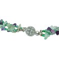 thumbnail image 3 of Genuine Fluorite Stone Green and Purple Twisted Beaded Necklace, 3 of 7