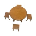 thumbnail image 4 of Juego de mesa de comedor de madera con modelo de silla, juguete de simulación, adornos artesanales Café, 4 of 9