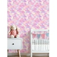 thumbnail image 3 of Coastal Peel and Stick Wallpaper Pastel Pink Purple Scales Iridescent Shimmer Wall Mural 23.6in x 9.8ft Self Adhesive Removable Wall Paper Renter Friendly Wallpaper for Nursery Bedroom Cabinets, 3 of 8