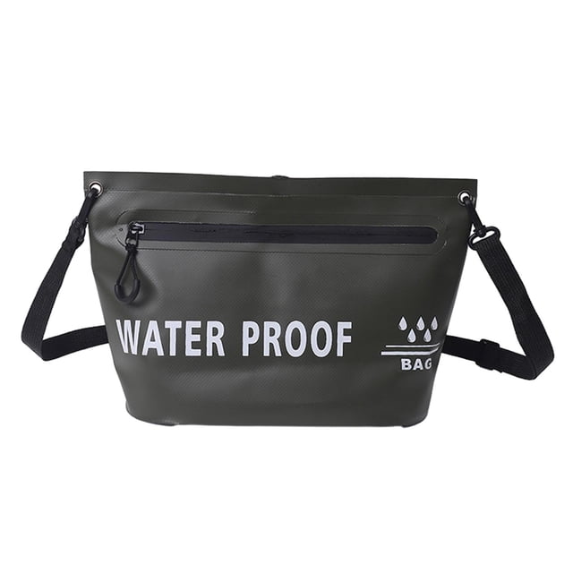 Langgg Sac Bandoulière Imperméable Sac Étanche Étanche pour Randonnée Pêche Randonnée Vert Foncé 31.5x20.5cm