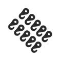 thumbnail image 1 of Wweixi 10Pcs/set Fasten Hook for Tent Awning Tie Rope Bungee material - avoids rust Cord End White, 1 of 6