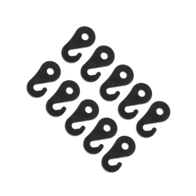 Wweixi 10Pcs/set Fasten Hook for Tent Awning Tie Rope Bungee material - avoids rust Cord End White