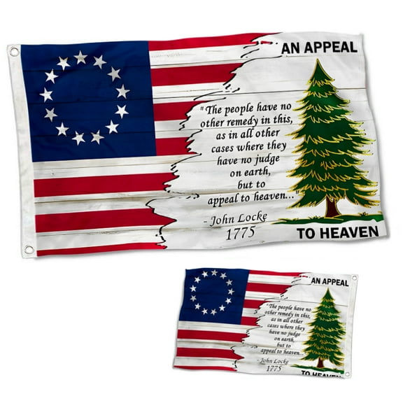 Dutern Double Sided An Appeal To Heaven Flag Banner 3 Ply with Brass Grommets 2x3 Feet