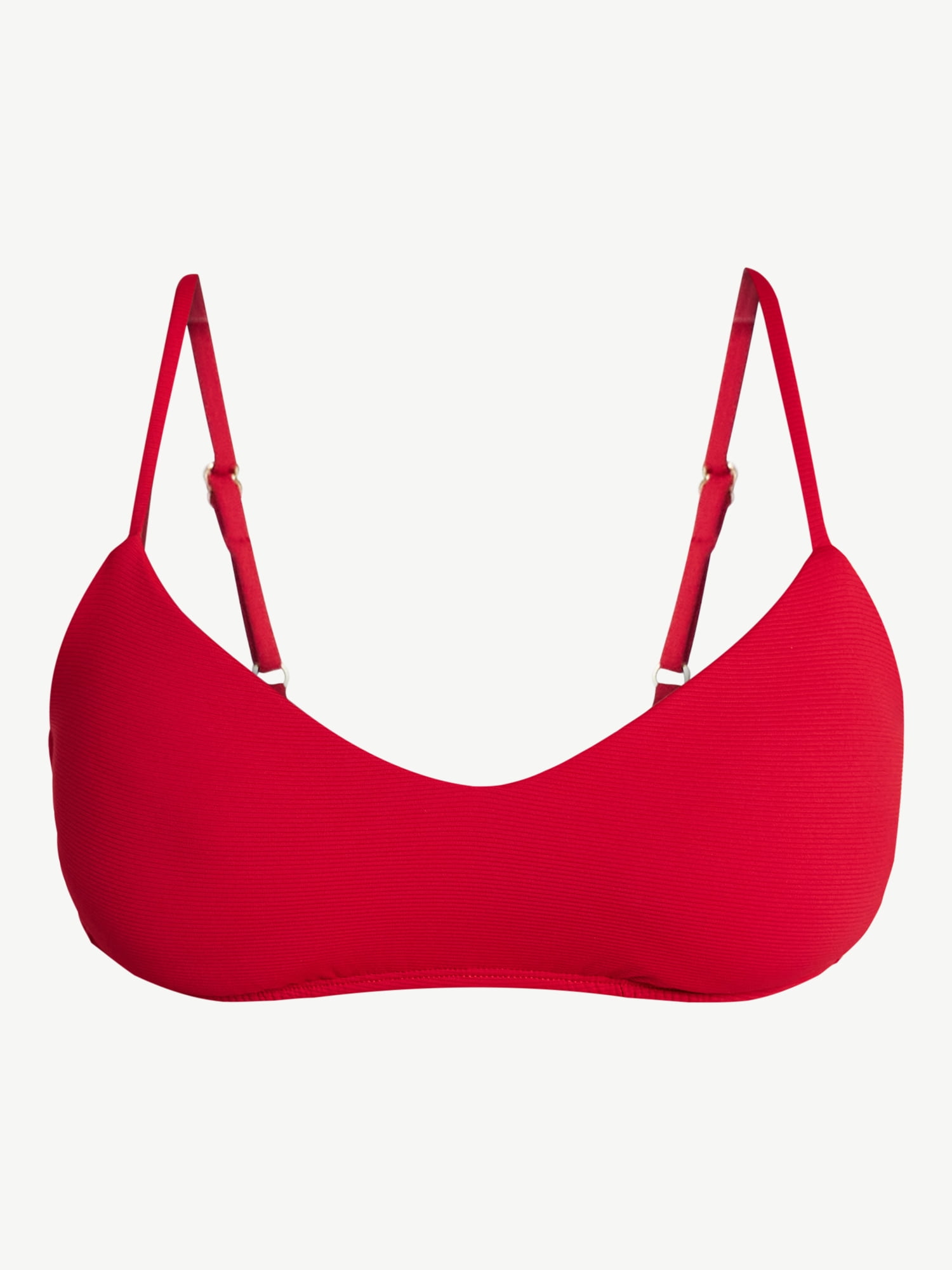 Time and Tru Women's Ribbed Bralette Top, Sizes XS-3X