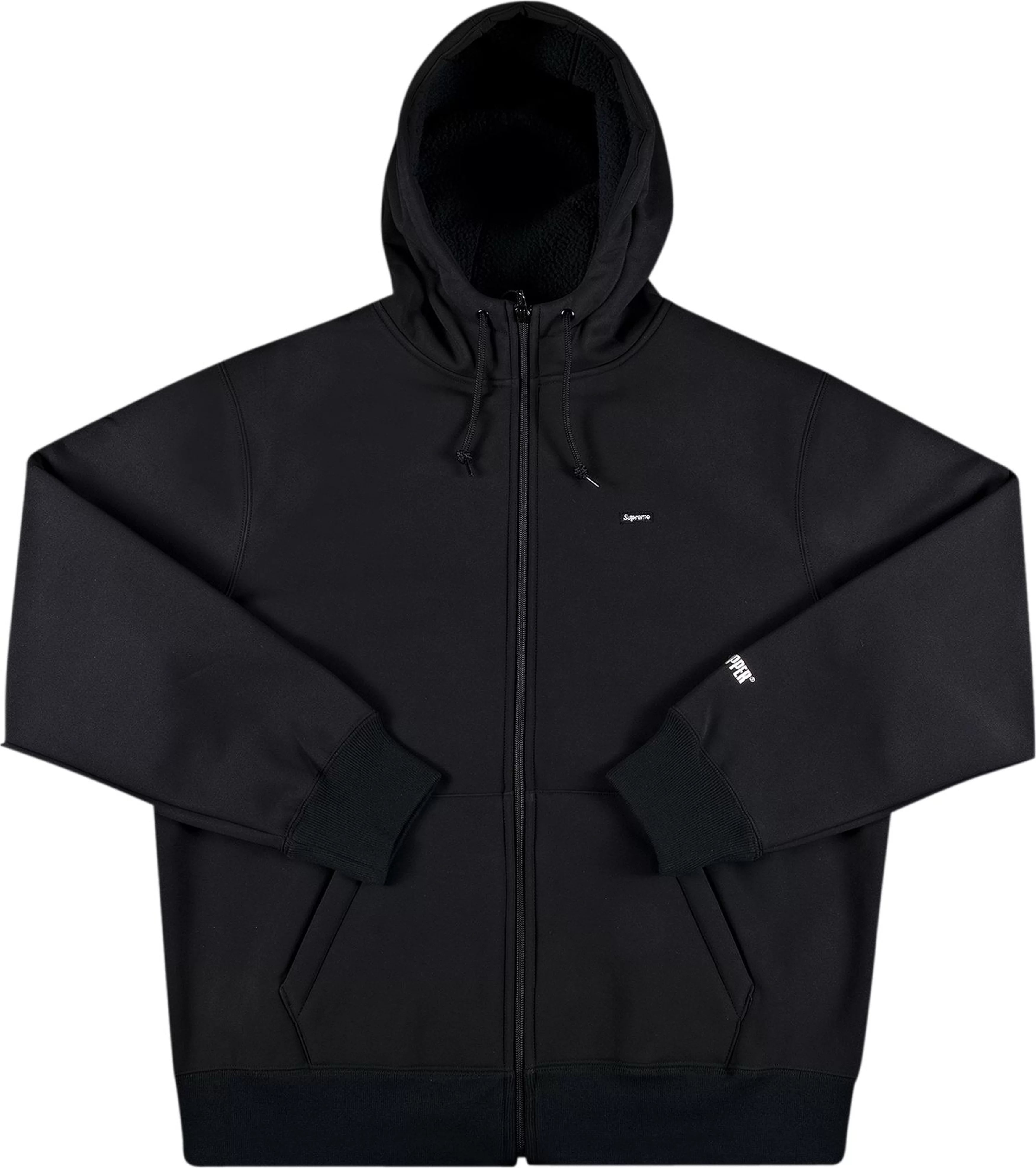 Supreme x WINDSTOPPER Zip Up Hooded Sweatshirt 'Black' XL