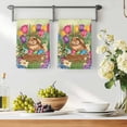 thumbnail image 3 of Easter Rabbit Eggs Kitchen Towels Set of 4, Spring Tulips Floral Green Leaves Pastoral Absorbent Dish Towels for Kitchen, Microfiber Hand Towel, Quick Drying Tea Towel for Cleaning Dishcloths, 3 of 7