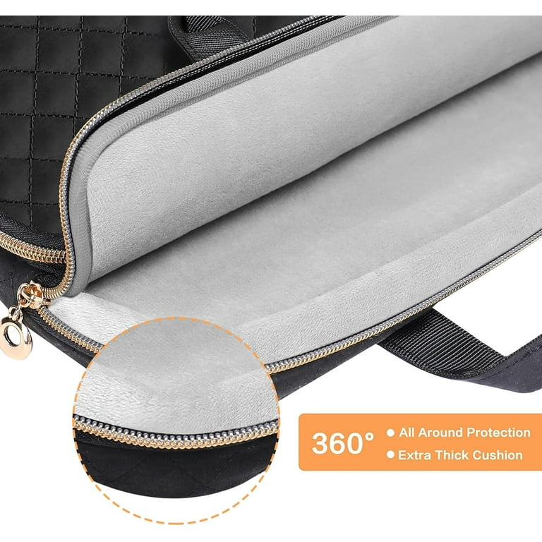 Grey Polyester Laptop Sleeve With Pouch - Fits 13-14 Inch MacBook, Lenovo, HP & More
