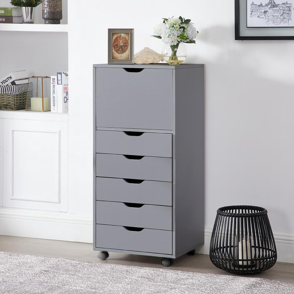 Carly 6-Drawer Office Storage Cabinet by Naomi Home-Color:Gray ...