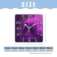 thumbnail image 2 of 10 Inch Wall Clock Battery Operated Square Clock for Office, Kitchen, Outdoor, Living Room,A Beautiful Unicorn and Snowflakes Attractive, 2 of 4