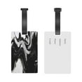 thumbnail image 5 of Kdxio Fluid Black White Paint Swirls Luggage Tags Privacy Cover ID Label Suitcase Tags Identifiers For School Bags,Suitcases, 5 of 7