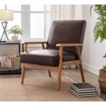 thumbnail image 3 of Uspridefurniture Losurdo 25.4'' Wide Tufted Accent Chair -Brown, 3 of 7