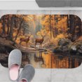 thumbnail image 2 of 1pc Two Deer in Autumn Forest Absorbent Non-Slip Bathroom Thickened Flannel Rug Decor,Soft,Quick Drying,Suitable For Indoor/outdoor Use,Bathrooms,Bedrooms,Kitchens,Terrace,Laundry Rooms,16"x24", 2 of 9