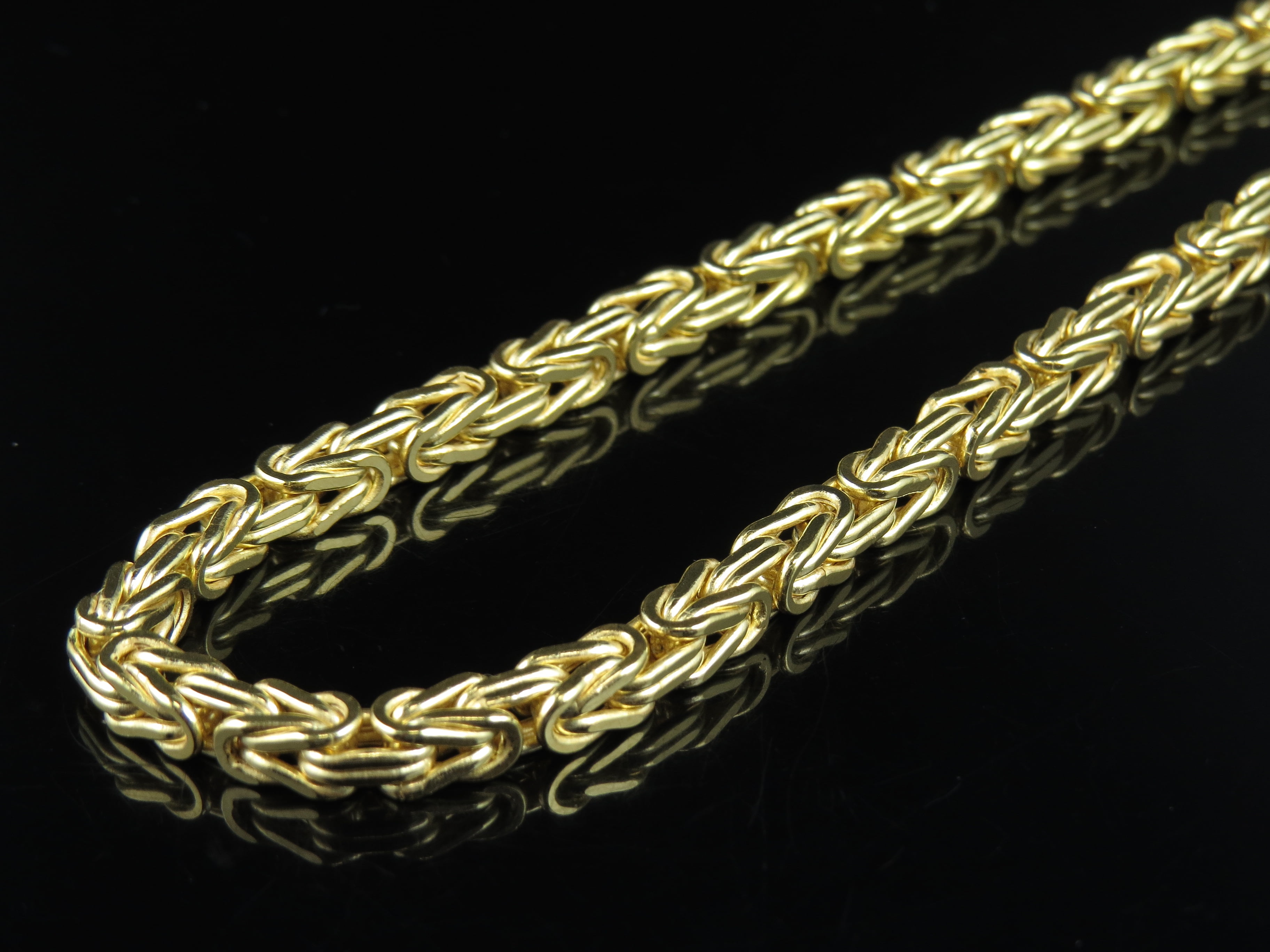 Mens Ladies 10K Yellow Gold 3.5 MM Palm 