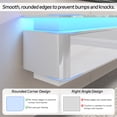 thumbnail image 6 of ANPOO 94.5" LED Floating TV Stand for Wall-mounted TV Up to 110'', Floating Entertainment Center with 2 Drawers & 2 Cabinets, Modern High Gloss Media Console with Rounded Corners, Dual Installation, 6 of 11