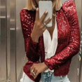 thumbnail image 5 of Blazer de Fête Décoration à Sequins Col Rond Manches Longues Ajusté Cardigan Déguisement Mode Urbaine Femmes Op, 5 of 5