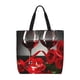 thumbnail image 1 of Fotbe Red Wine Rose Bolsa Tote con Estampado para Mujer, Bolsos con Cremallera, Bolsa de Hombro Casual de Gran Capacidad con Bolsillos Internos, 1 of 7