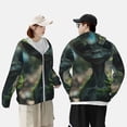 thumbnail image 4 of Gaeub Cute Saucerman With Big Eyes Men's and Women's UPF 50+ Long-Sleeved Sun Protection Clothing, Fishing Shirt Long Sleeve Zip-XX-Large, 4 of 7
