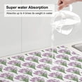 thumbnail image 6 of Kdxio Tulips Flowers for Dish Drying Mat,24*18 inch Absorbent Dish Drainer Kitchen Counter,Large Size Dish Drying Pad for Countertops,Draining Racks, 6 of 9
