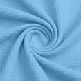 thumbnail image 4 of Inverlee Waffle Knit Short Sleeve Hoodies for Women Oversized Drop Shoulder Pullovers Pockets Solid Loose Casual Hooded Tops Sky Blue S-XXL, 4 of 9