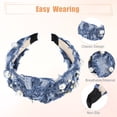 thumbnail image 4 of Diadema de mujer con nudos de cristal perlado Unique Bargains Estilo clásico y casual Diadema para mujeres Azul cielo 5.24"x1.97", 4 of 7