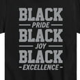 thumbnail image 3 of Instant Message - Black Pride Joy Excellence - Toddler & Youth Short Sleeve Graphic T-Shirt, 3 of 6