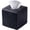 Black, variant on Ceramic Cube Tissue Box Cover with Rose , Elegant Rose Floral Square Decorative Tissue Box Holder for Bathroom, Bedroom, Office Desk, Kitchen Counter
