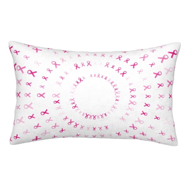 Balery Breast Cancer Awareness (4) Funda de Cojín Estampada, Regalos para Mujeres, Regalos de Amor para Ella, Regalos para Novia o Esposa, Funda de Almohada-16"x24"