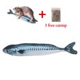 thumbnail image 2 of Jouet pour Chat 11.81 Po Poisson Réaliste Résistant aux Morsures Jouet à Mâcher pour Chat avec Herbe à Chat, 2 of 8