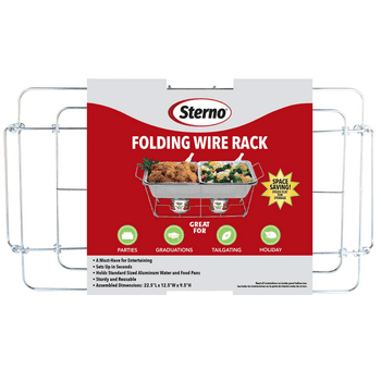 Sterno Folding Wire Chafing Rack, Silver