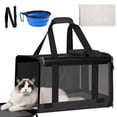 thumbnail image 1 of Transportadora de Gatos, Transportadora Grande para Perros y Gatos Pequeños y Medianos, Transportadoras Plegables de Lados Suaves para Gatos de Menos de 25 Libras con un Tazón, Tapete, Transportadora, 1 of 8