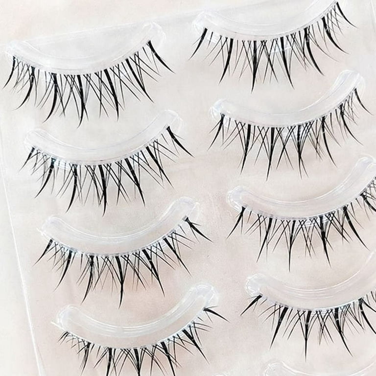 Manga Lashes, Clear Band Anime Lashes 4 Pack, Spiky Anime False