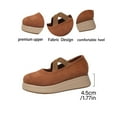 thumbnail image 5 of Brown Ladies Casual Shoes With Wedge Heel And Round Toe Perfect For Outdoor Activities Comfortable And Durable For Leisure, 5 of 9